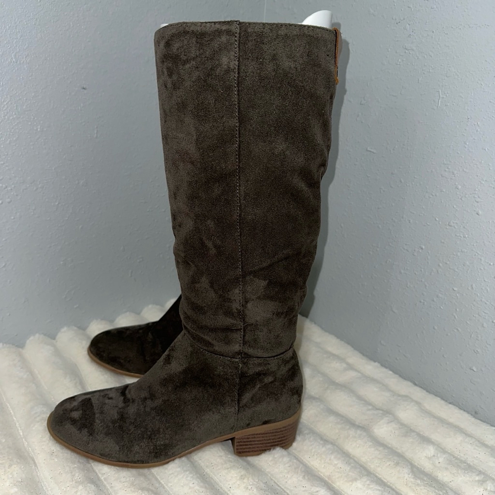 Women's Faded Glory Brown Riding Boots Size 6.5 Suede